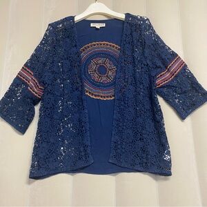 Idyllwind Women’s Cardigan Small/Medium Sundial Crochet Western Cowgirl NWT